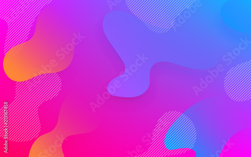 Abstract fluid color pattern of neon color liquid gradient background with modern geometric motion style