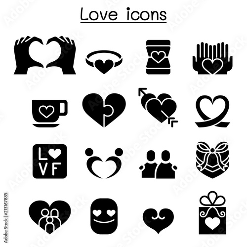 Love icon set