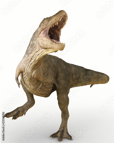 Tyrannosaurus isolated on white background. 3d illustration. © eartist85