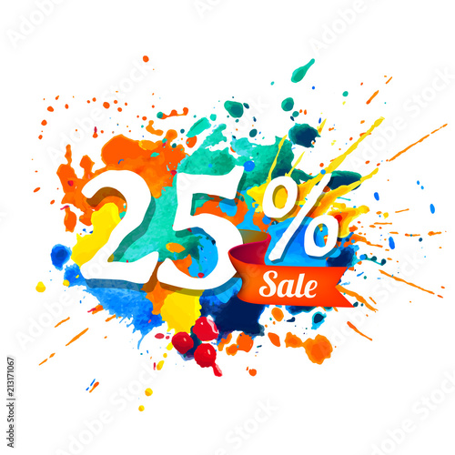 25 percents sale. Ssplash paint