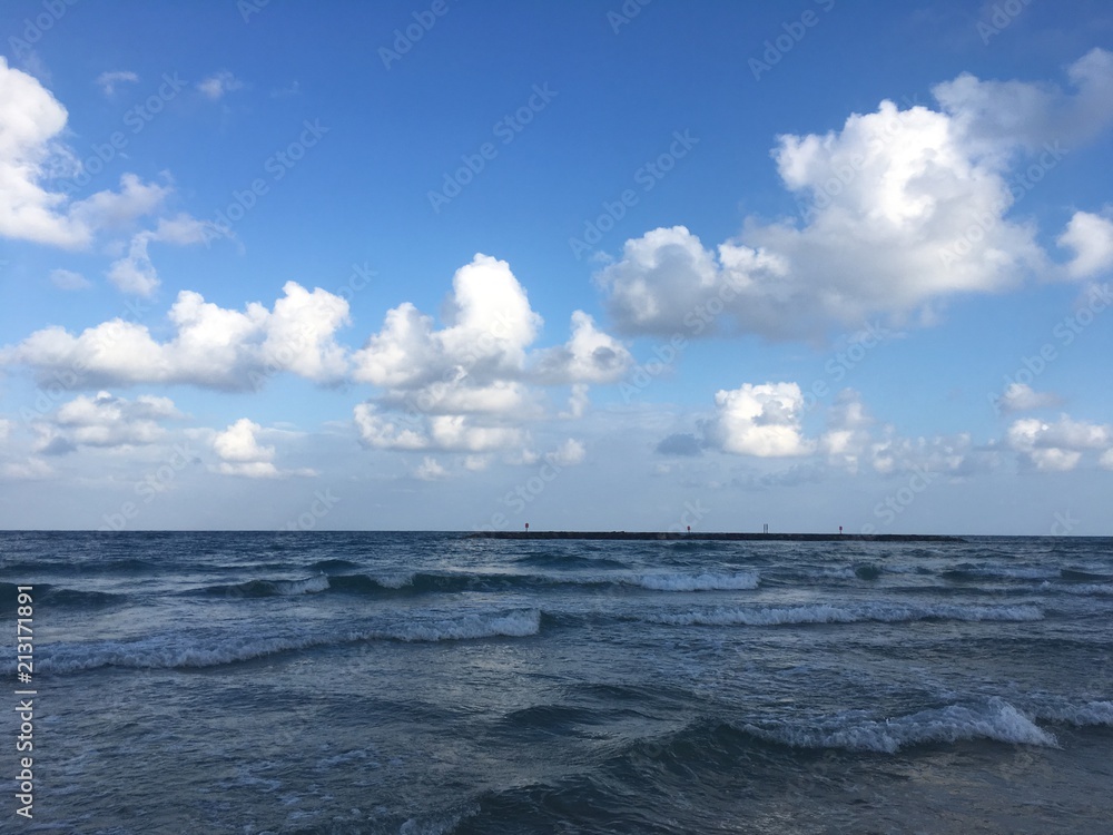 Mediterranean sea at noon