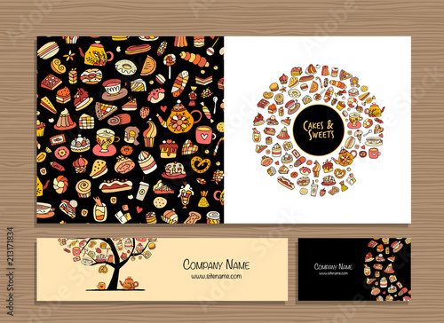 Greeting cards, design idea for sweets shop company