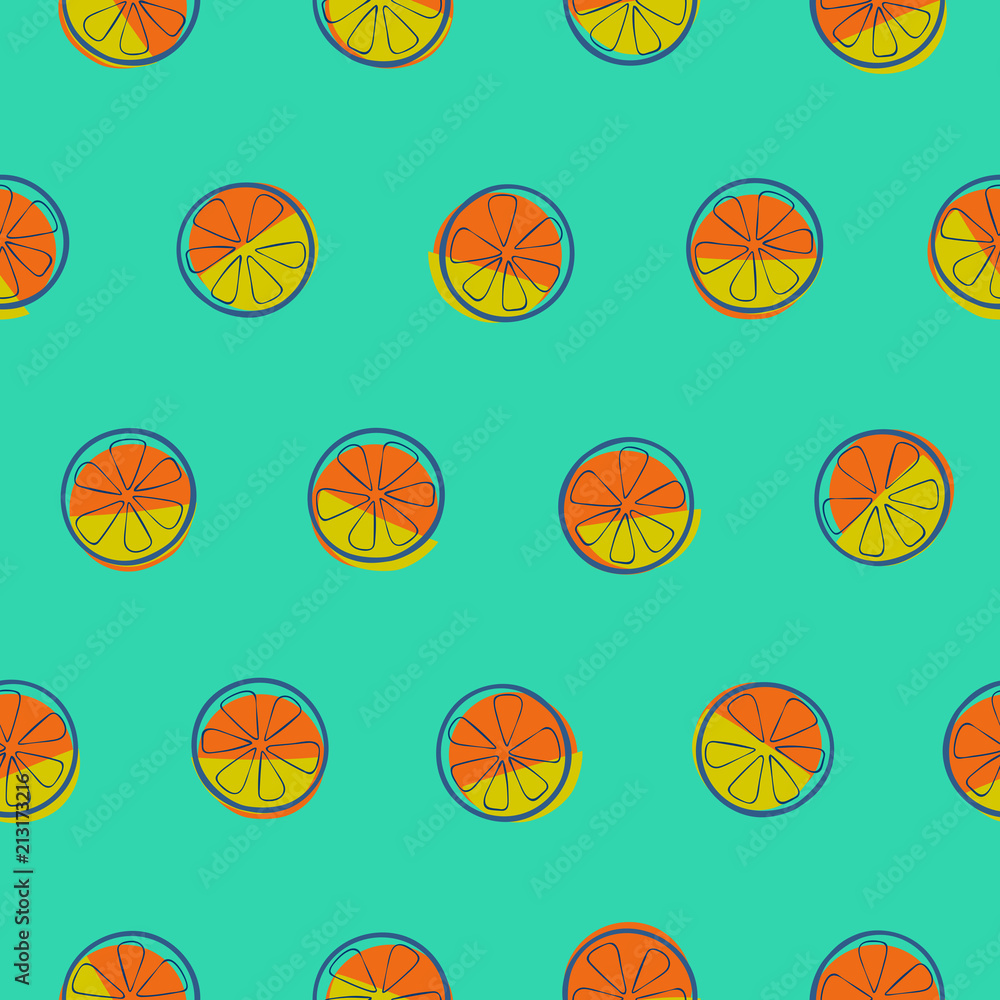 Seamless orange rhythmic pattern Seamless orange rhythmic pattern