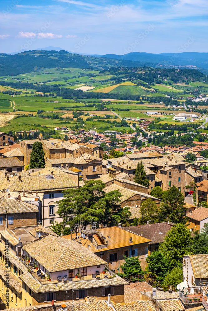 Orvieto, Italy - Panoramic view of Orvieto old town and Umbria region