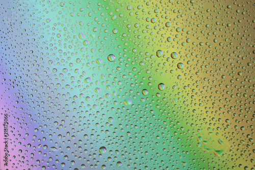 Rainbow background with drops