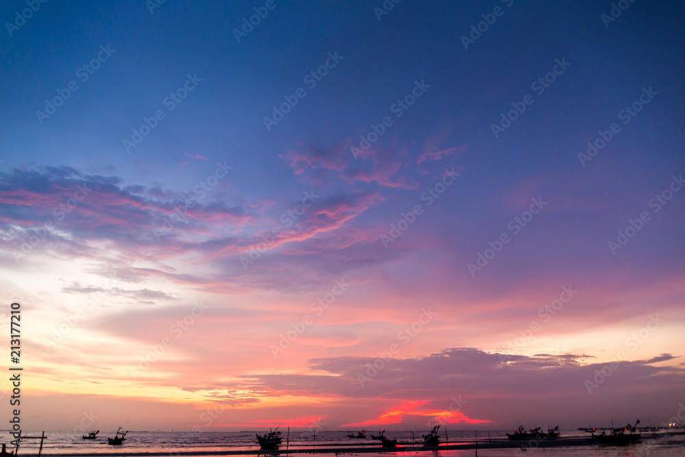Obraz premium Sunset sky background.