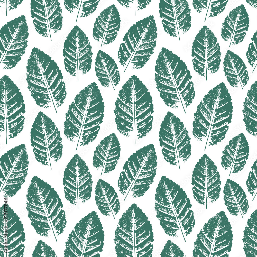 Beautiful Stamp of Leaf Pattern. Seamless.