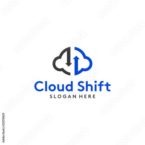 Cloud shift logo design
