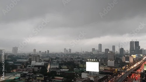 Wallpaper Mural A storm is coming to the city. Torontodigital.ca