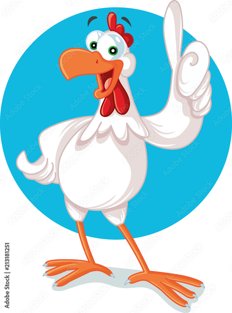Obraz premium Chicken Vector Mascot Illustration Character Design