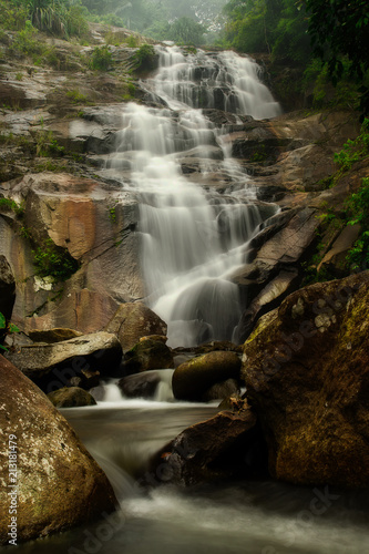 Waterfall in tropical forest