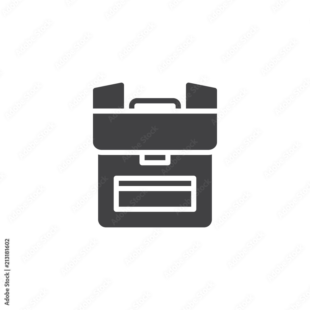 School bag vector icon. filled flat sign for mobile concept and web design. Backpack simple solid icon. Symbol, logo illustration. Pixel perfect vector graphics School bag vector icon. filled flat sign for mobile concept and web design. Backpack simple solid icon. Symbol, logo illustration. Pixel perfect vector graphics
