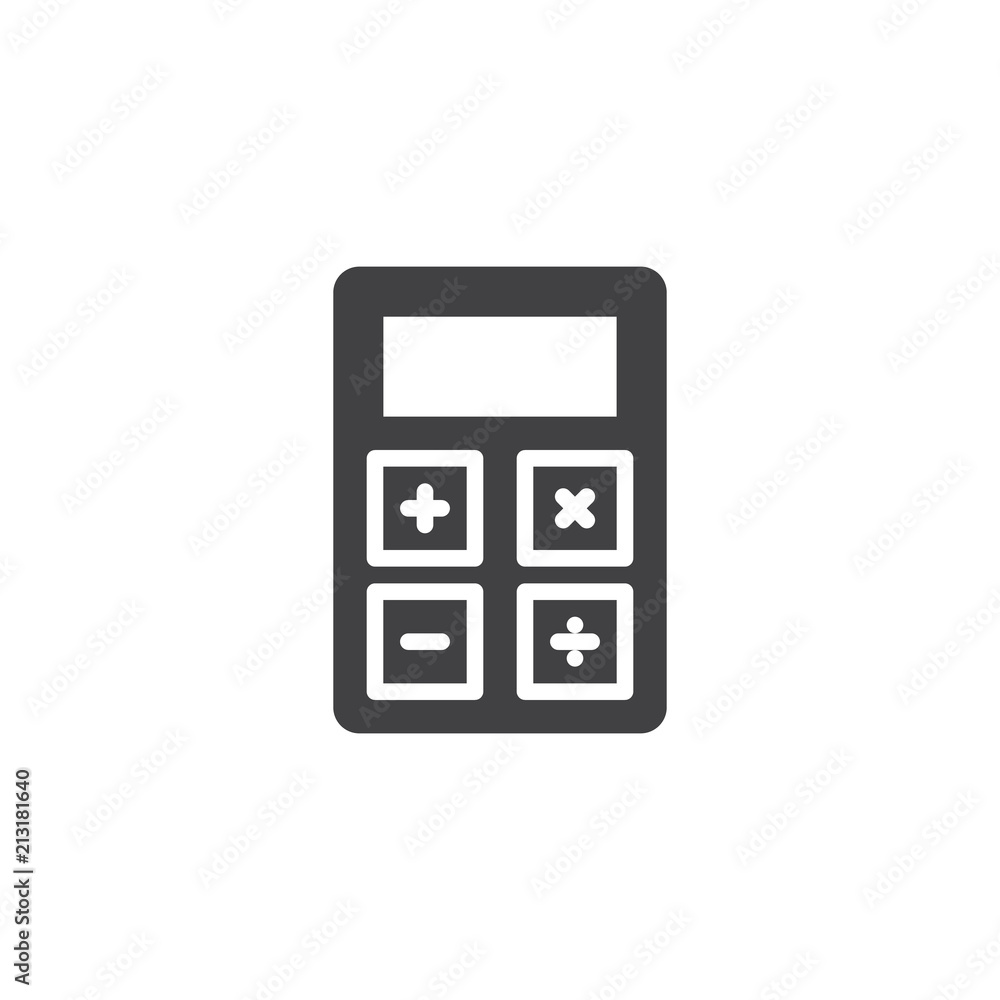 Calculator vector icon. filled flat sign for mobile concept and web design. Math simple solid icon. Symbol, logo illustration. Pixel perfect vector graphics Calculator vector icon. filled flat sign for mobile concept and web design. Math simple solid icon. Symbol, logo illustration. Pixel perfect vector graphics