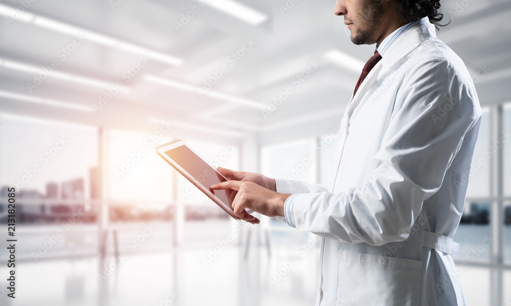 Medical industry concept by means of successful doctor Medical industry concept by means of successful doctor