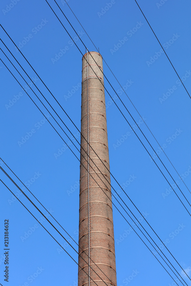 Fototapeta premium Schornstein Kamin Industrie 