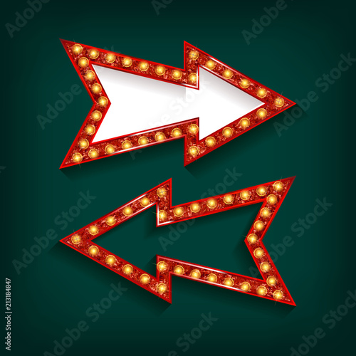 Light billboard with arrow.