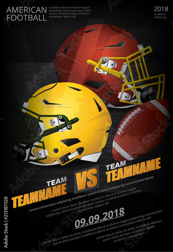 American football Poster Vector Illustration
