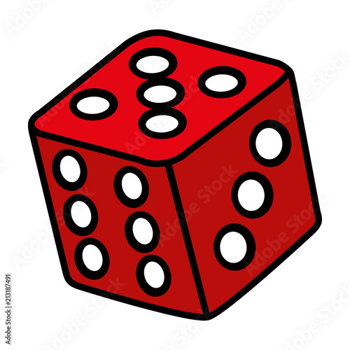 color casino cube dice play numbers