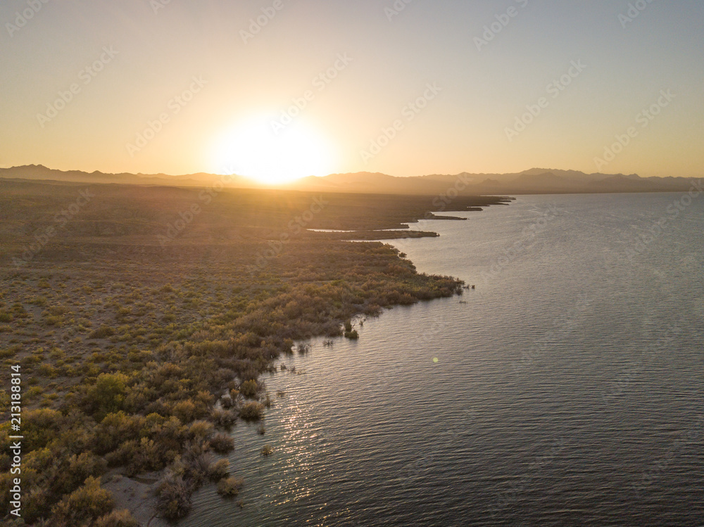 lake mohave at sunset