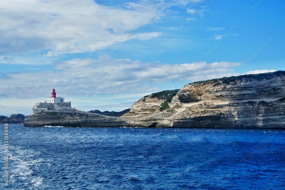 Corsica-lighthouse near town Bonifacio