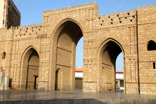 baab makkah gate in jeddah al balad historical place Jeddah Saudi Arabia  photo