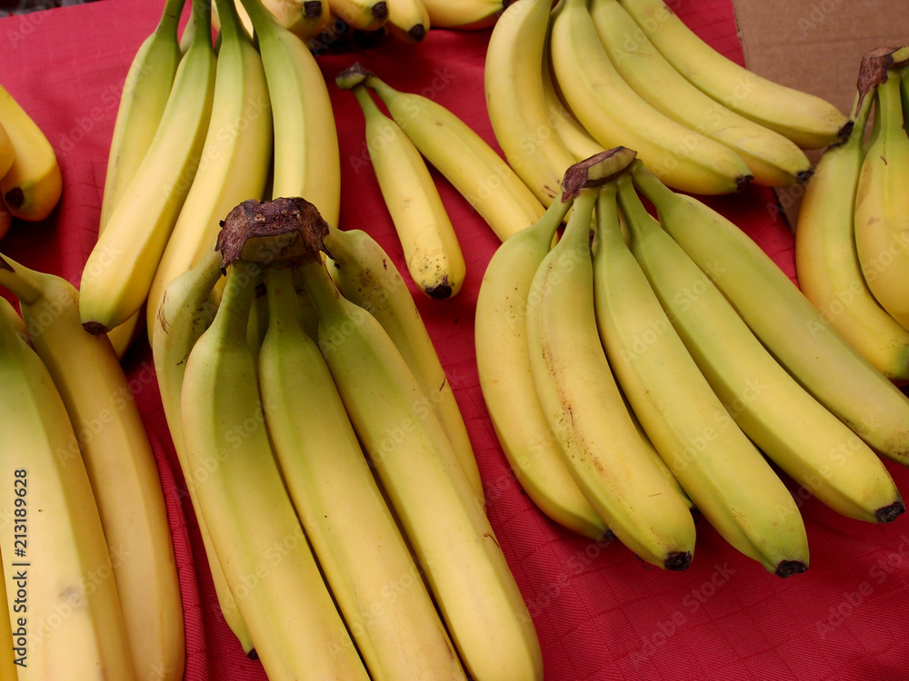 Yellow Ripe Bananas for sale at Market