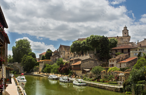 Canal village in France