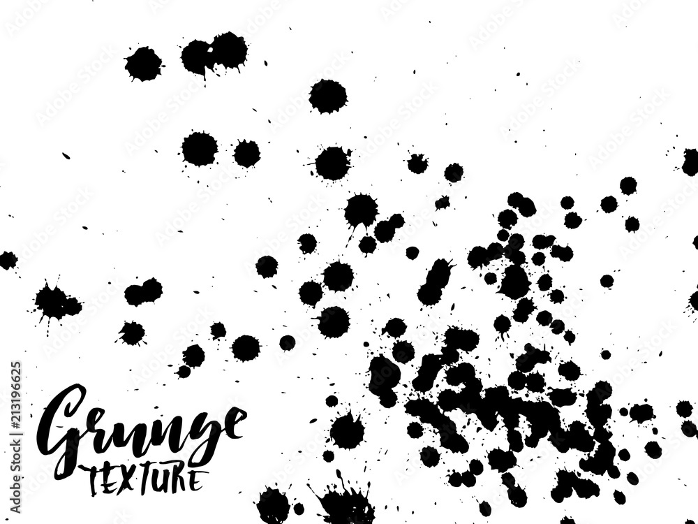 Handdrawn grunge texture. Abstract ink drops background. Black and white grunge illustration. Vector watercolor artwork pattern. Handdrawn grunge texture. Abstract ink drops background. Black and white grunge illustration. Vector watercolor artwork pattern.