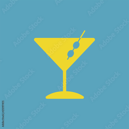 Martini cocktails glass icon illustration