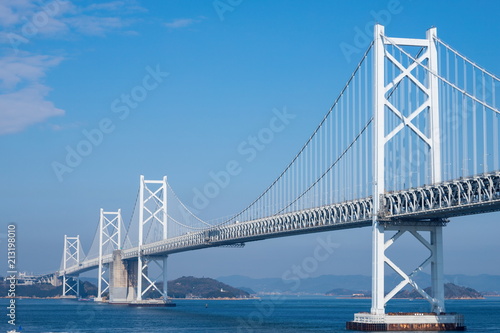 Seto Ohashi Bridge in seto inland sea kagawa shikoku japan