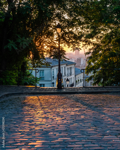 Photography Paris Street at Sunrise