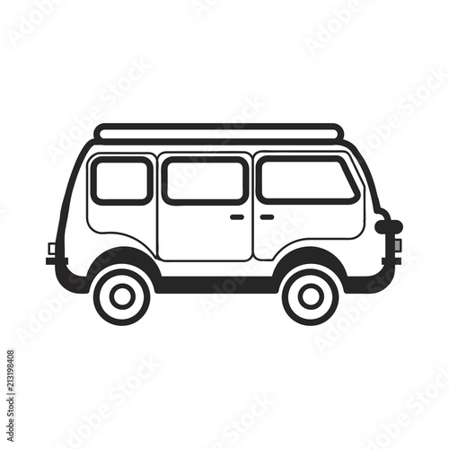 Hand drawn multi-purpose vehicle car illustration