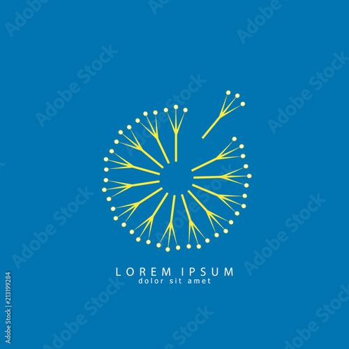 dandelion logo vector illustration eps 10. dandelion icon