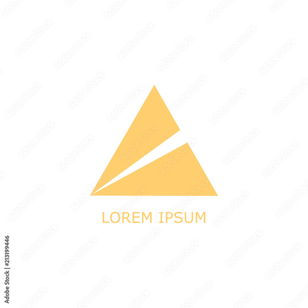 pyramid logo vector illustration. triangle logo . modern logo. pyramid logo vector illustration. triangle logo . modern logo.
