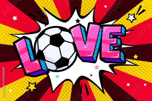 Soccer concept in pop art style.