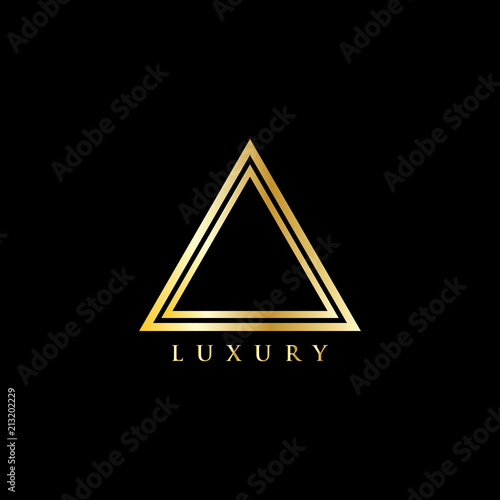 pyramid logo vector illustration. triangle logo . modern logo. 