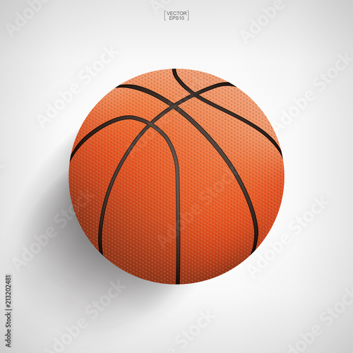 Basketball ball on white background. Vector.