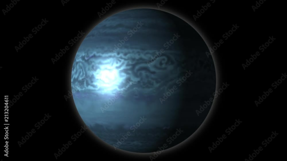 Animation of the planet Neptune on a black background Animation of the planet Neptune on a black background