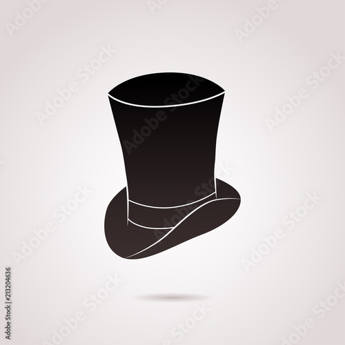 Top hat vector icon.