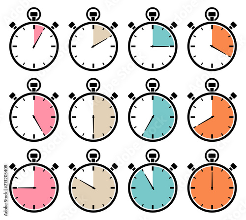 Stopwatches Icon Retro Time