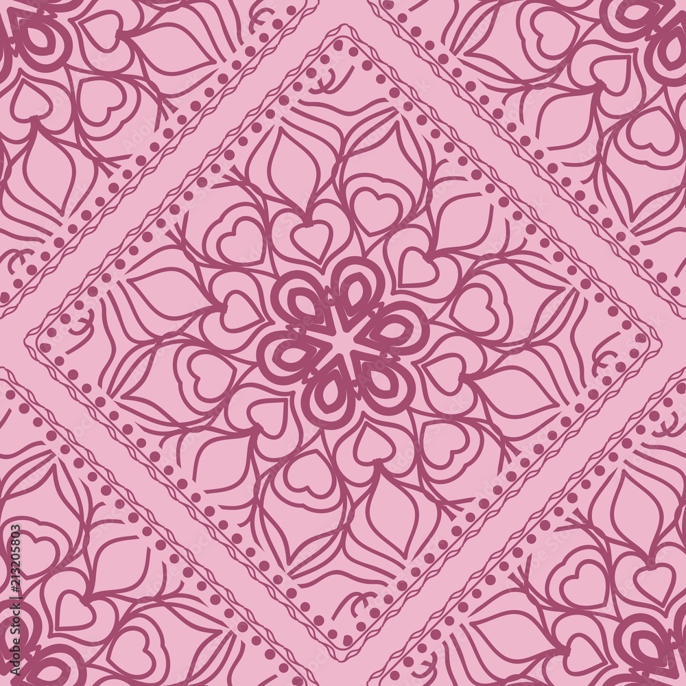 Template floral Decorative Square seamless pattern. Vector illustration. for Fabric Print. Template floral Decorative Square seamless pattern. Vector illustration. for Fabric Print.