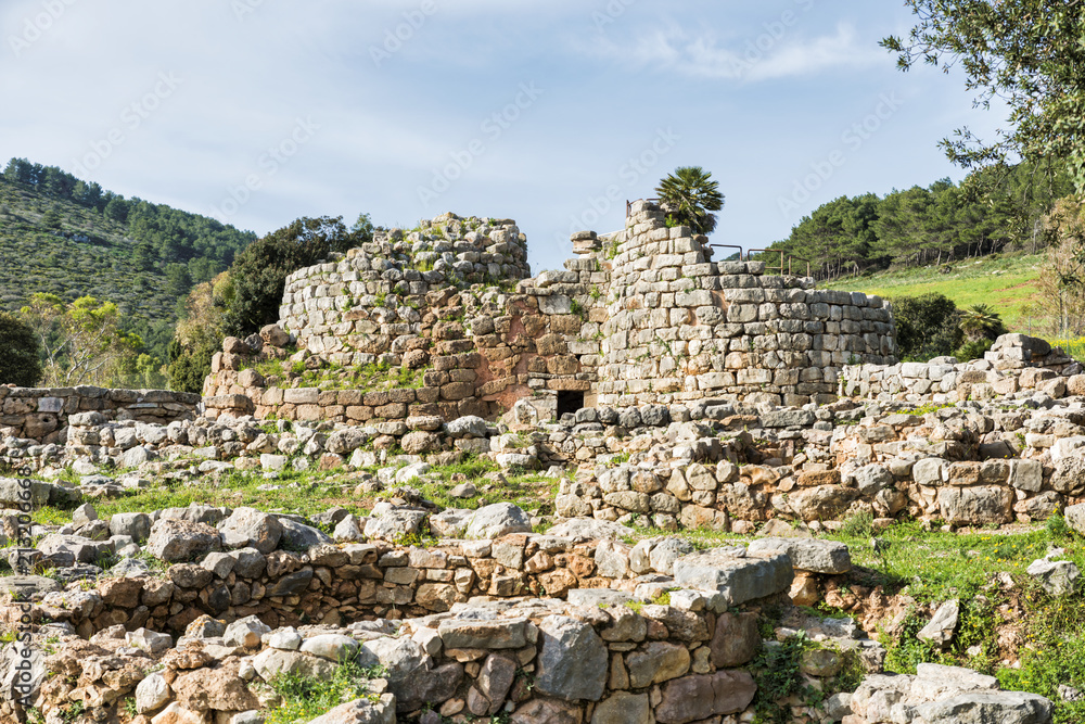 nuraghe on sardinia island