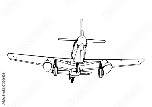 vector airplane sketch