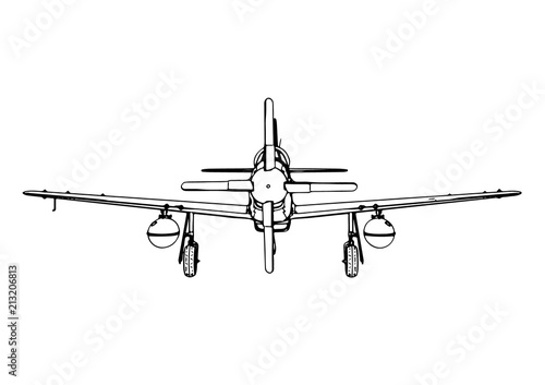 vector airplane sketch