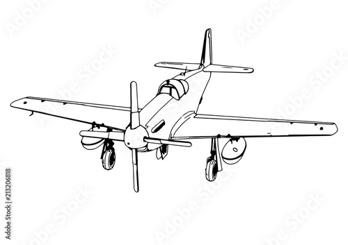 vector airplane sketch