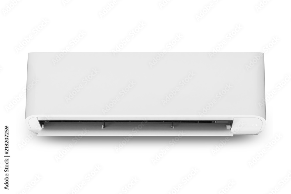 White color air conditioner isolated on white with clipping path White color air conditioner isolated on white with clipping path