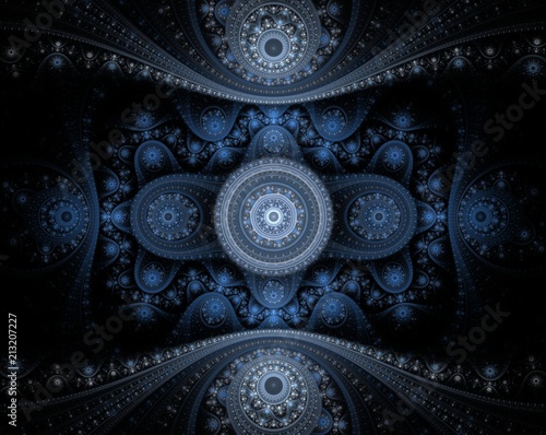 Abstract blue fractal