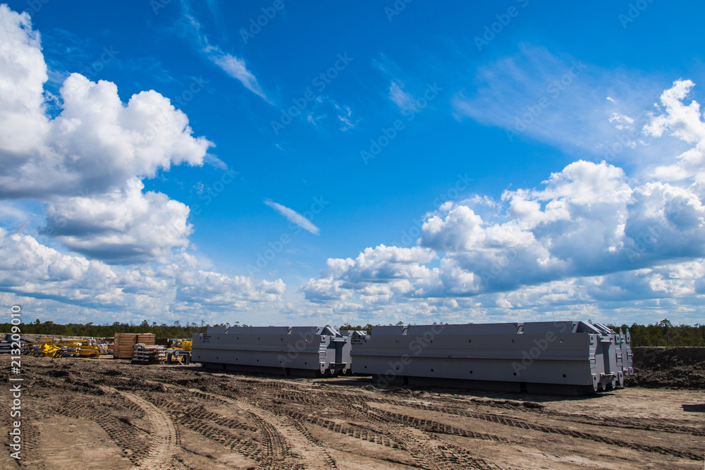 Naklejka premium dresser drilling base on the sand