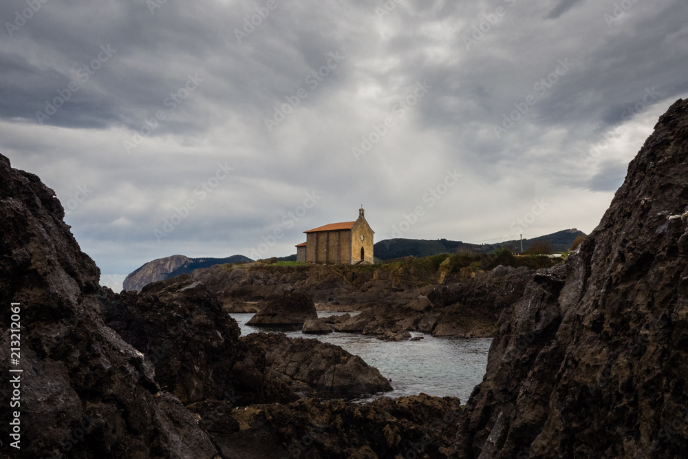 Little church in the coast of the Basque Country