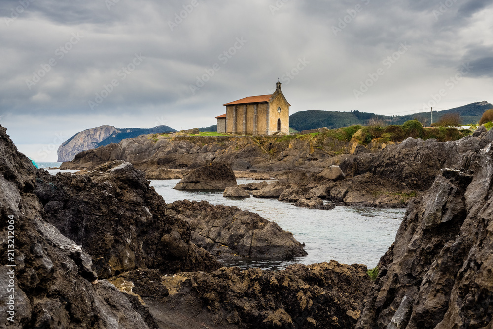 Little church in the coast of the Basque Country
